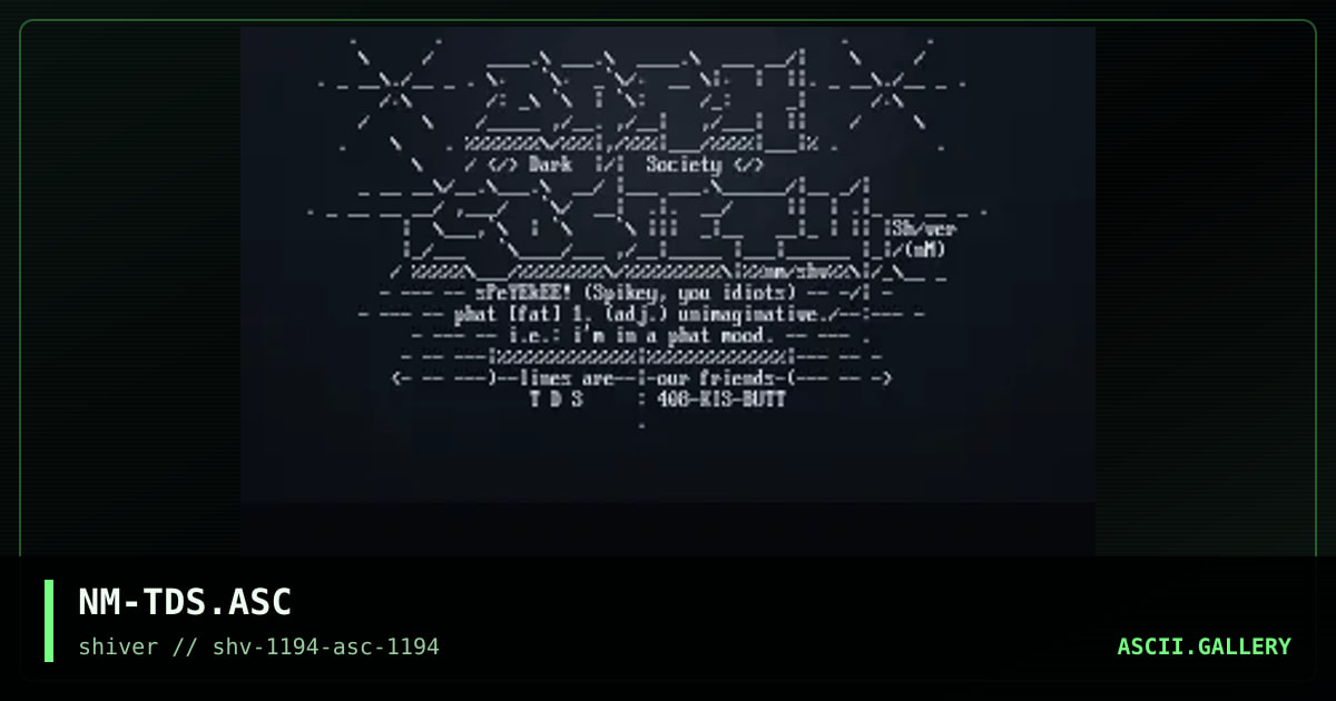 The Dark Society, by necromancer, 1994