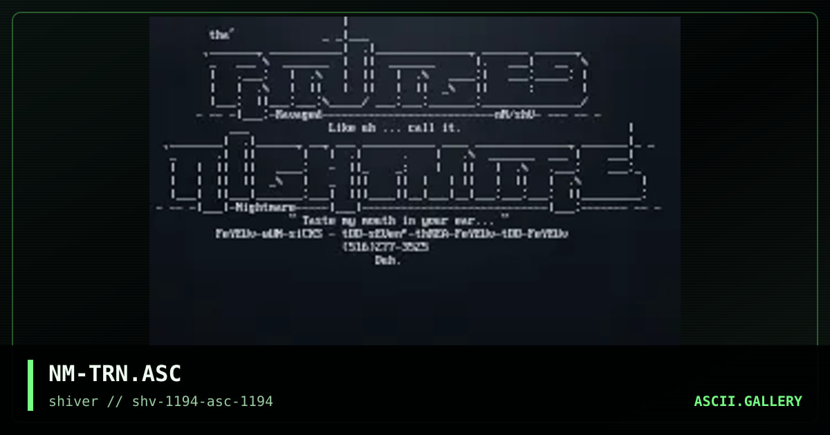The Ravaged Nightmare, by necromancer, 1994