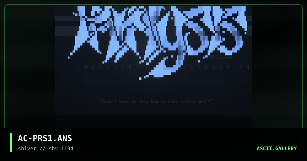 Paralysis Magazine #1, by achillies, 1994
