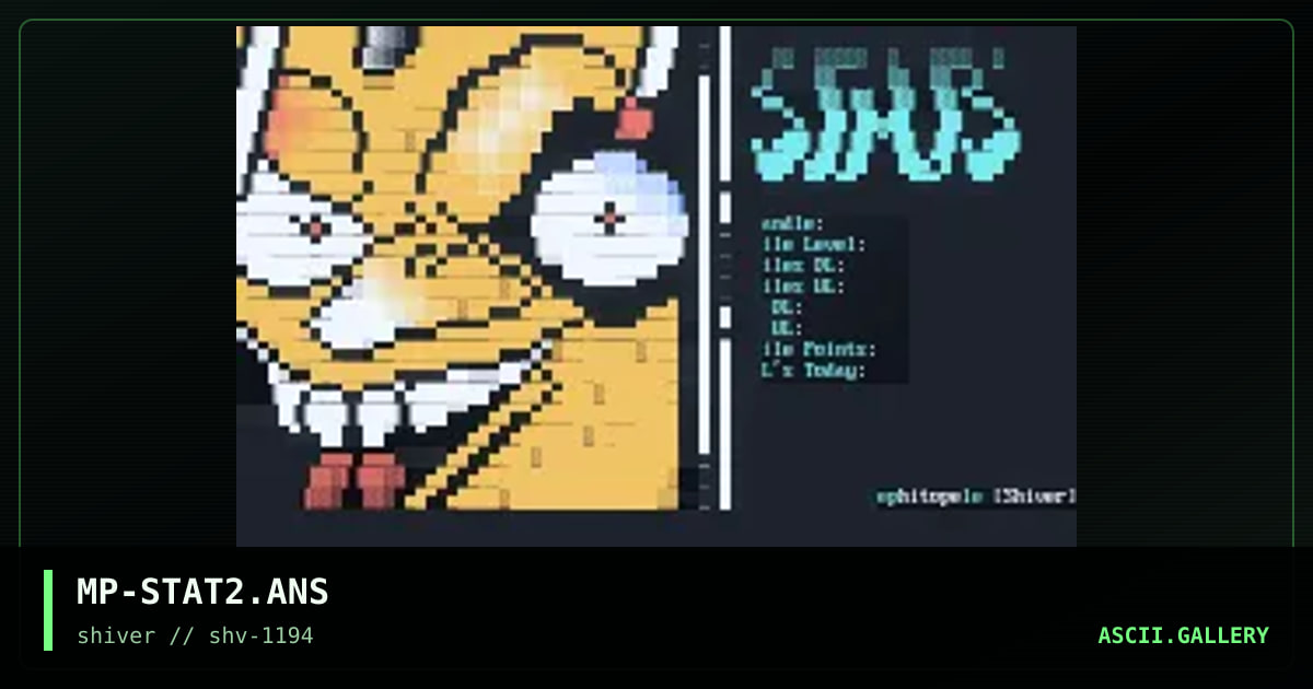 Status Screen #2, by mephitopeles, 1994