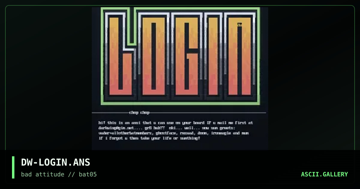 login pic, by darkwing, 1997