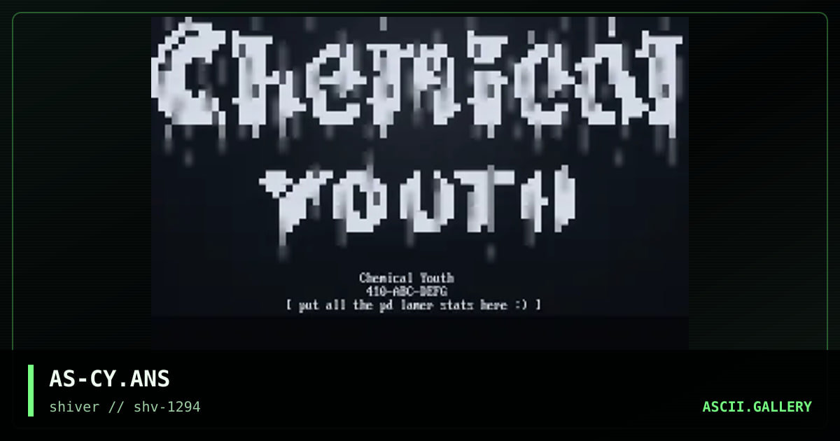 Chemical Youth, by asphixia, 1994