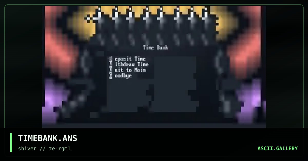 TIMEBANK.ANS, by tae, 1994