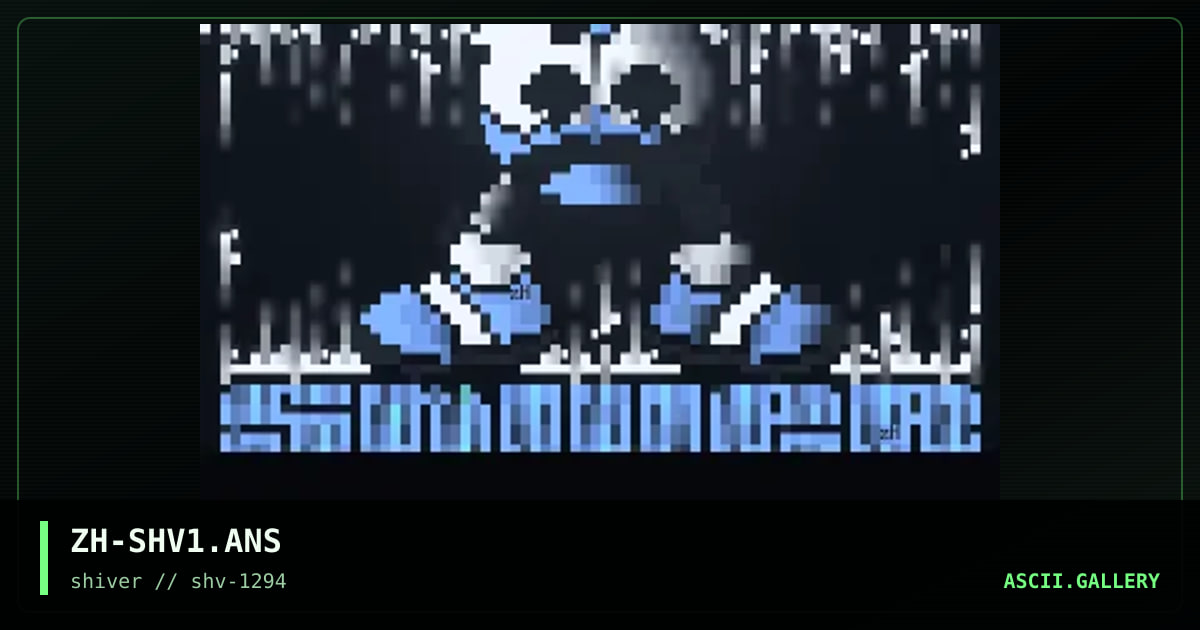 The Official Shiver Mascot, by zipperhead, 1994