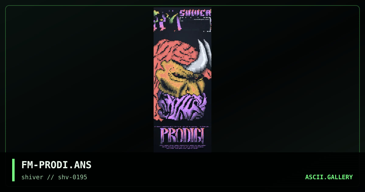 Prodigi, by flood myth, 1995