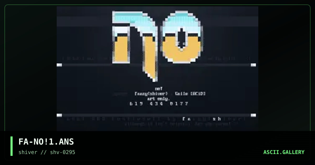 No!, by faazy, 1995