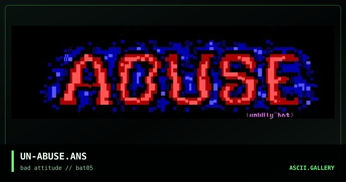 Abuse Logo.., by unholy, 1997
