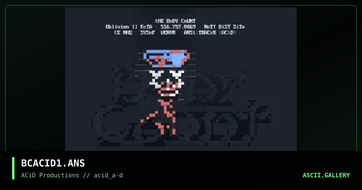 BCACID1.ANS, by tracer, 1990