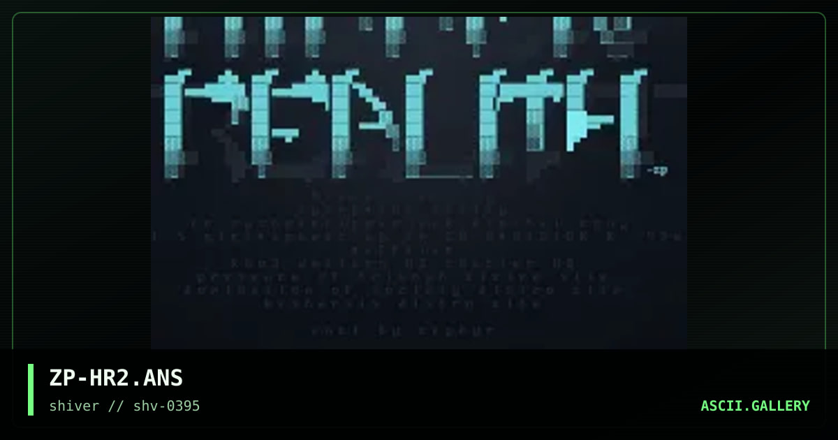 Hidden Reality, by zephyr, 1995
