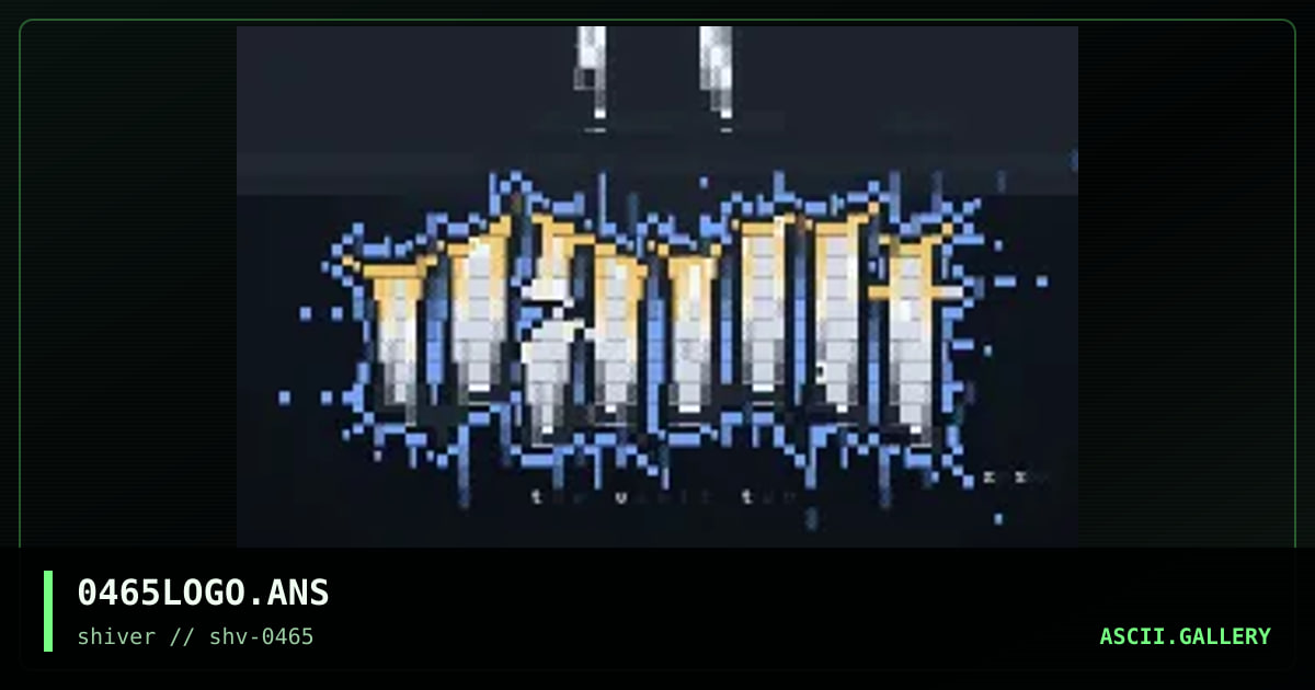 SHIVER April 1965 Logos, by iodine, spam, zephyr, warchild, 1995