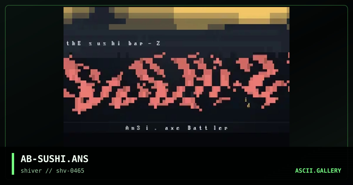 Sushi Bar Z, by axe battler, iodine, 1995