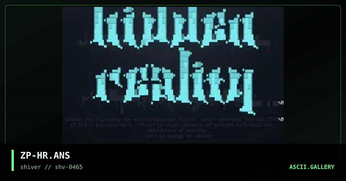 Hidden Reality, by zephyr, 1995