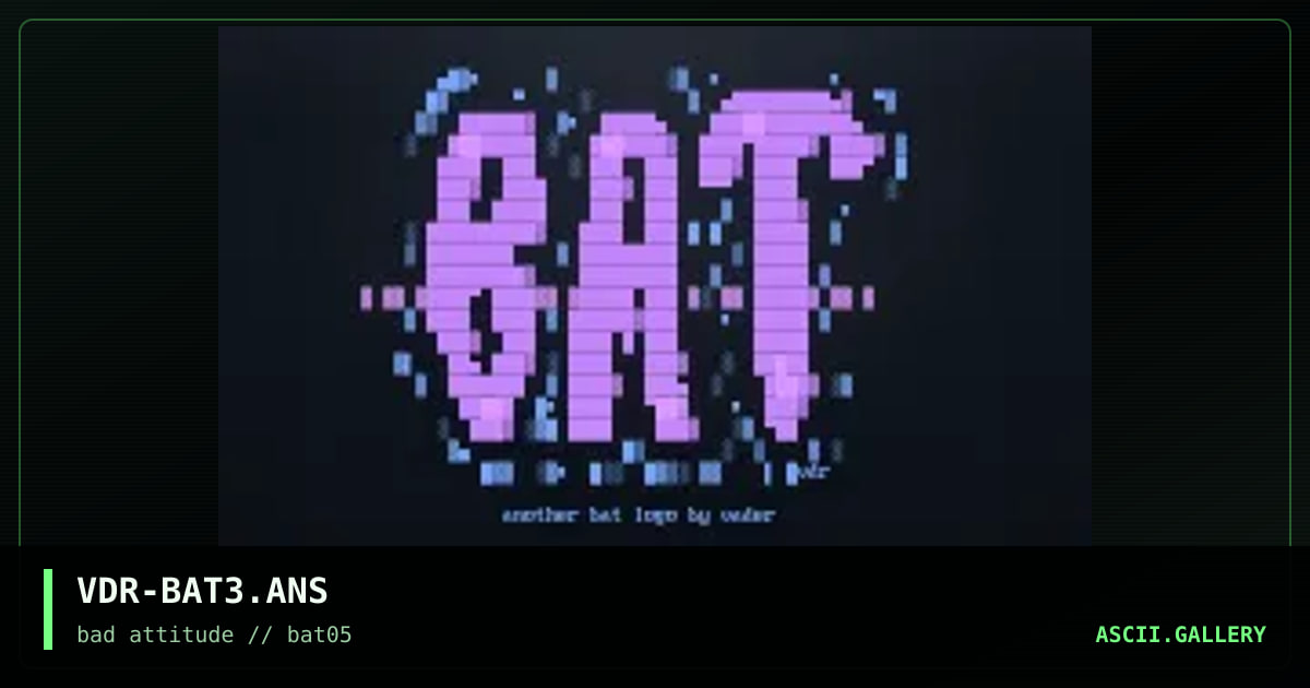 another bat logo, by vader-sweden, 1997