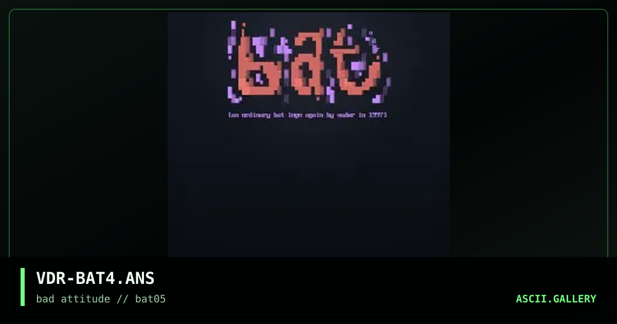 Bat logo again, by vader-sweden, 1997