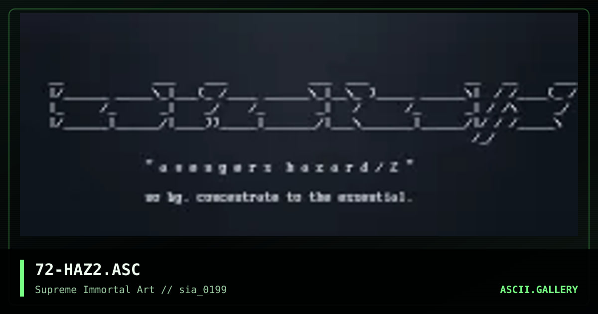 hazard/2, by citizen72, 1999