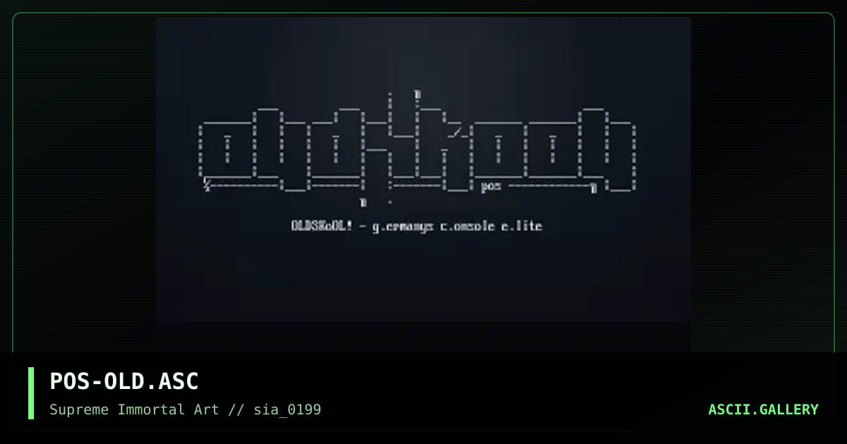 oldskool, by positive pain, 1999