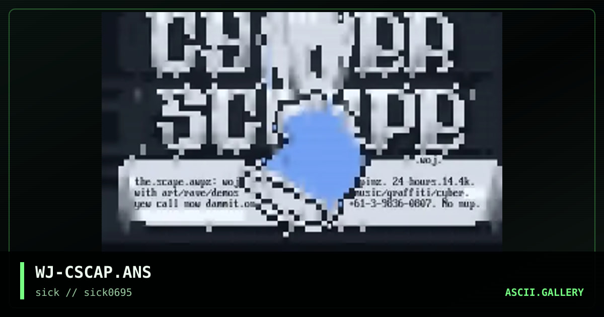 WJ-CSCAP.ANS, by woj, 1995