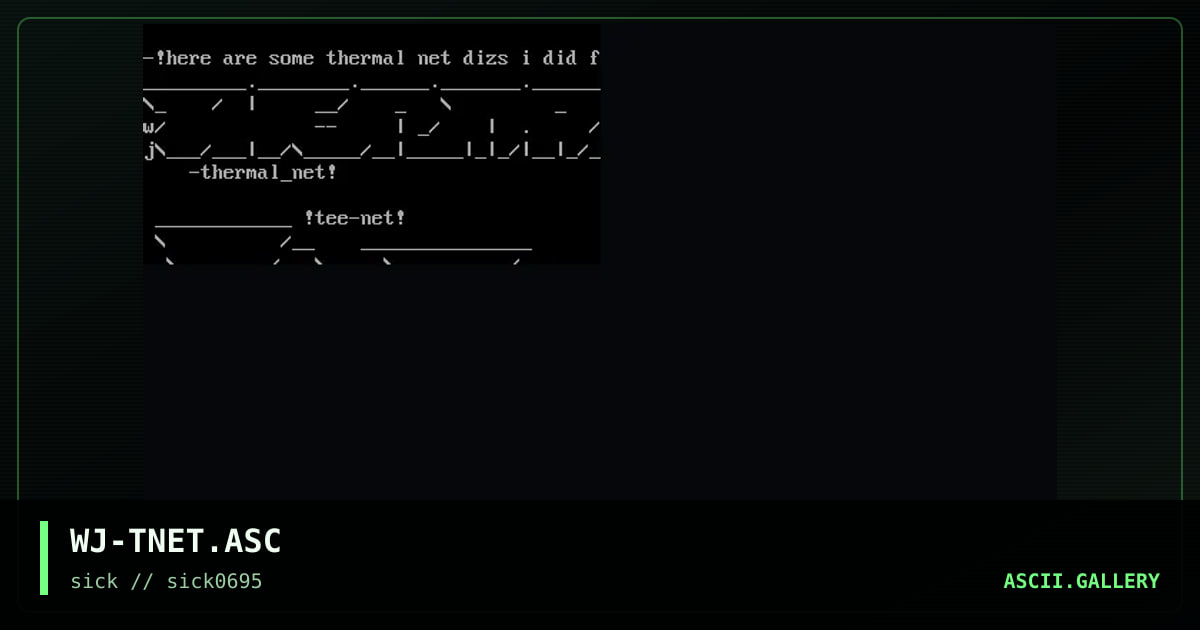 WJ-TNET.ASC, by woj, 1995