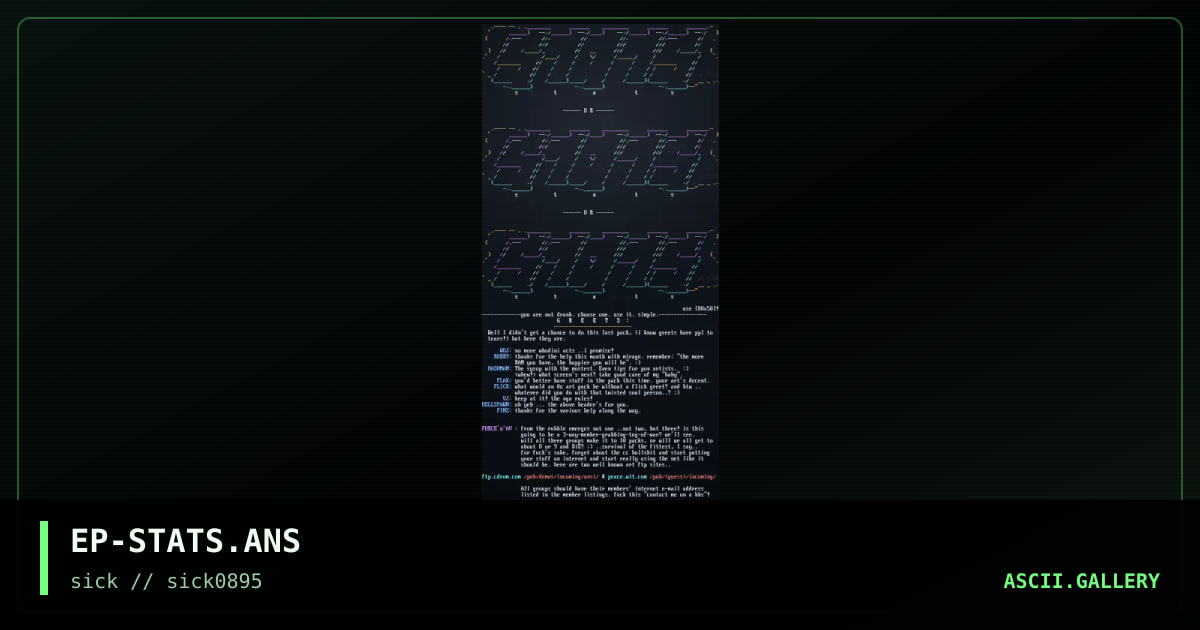 EP-STATS.ANS, by enraged prisoner, 1995