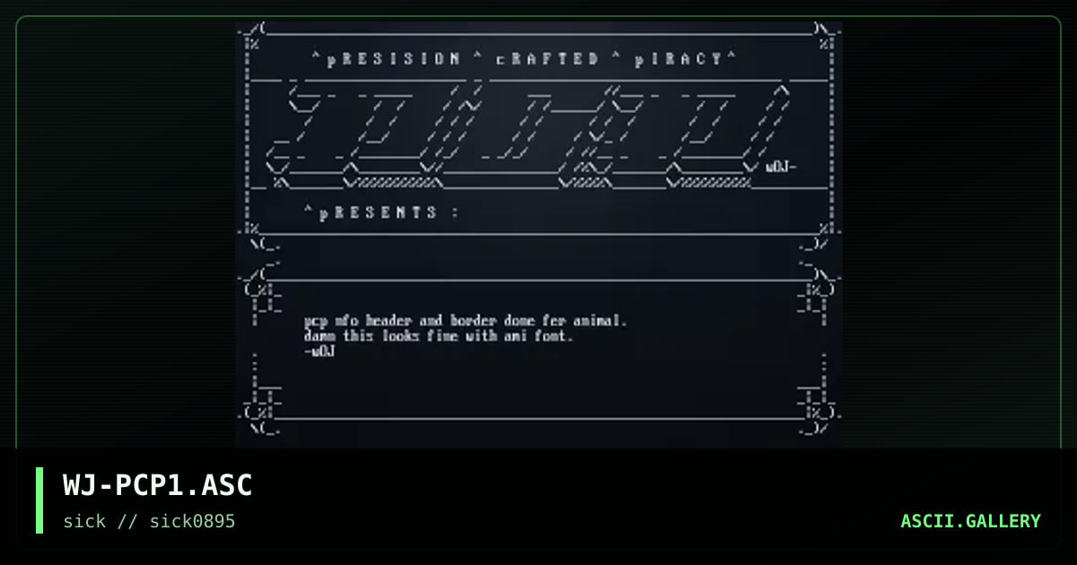 WJ-PCP1.ASC, by woj, 1995