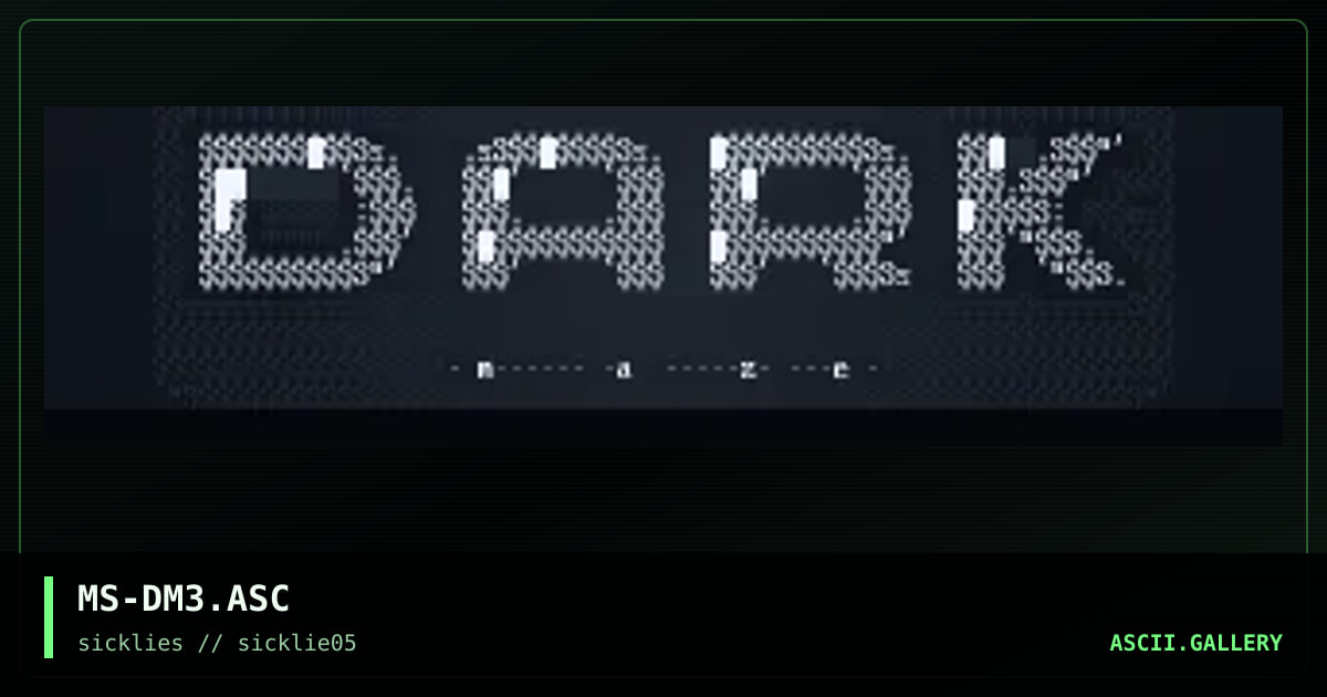 another dark maze logo, by metamorphosis, 1997