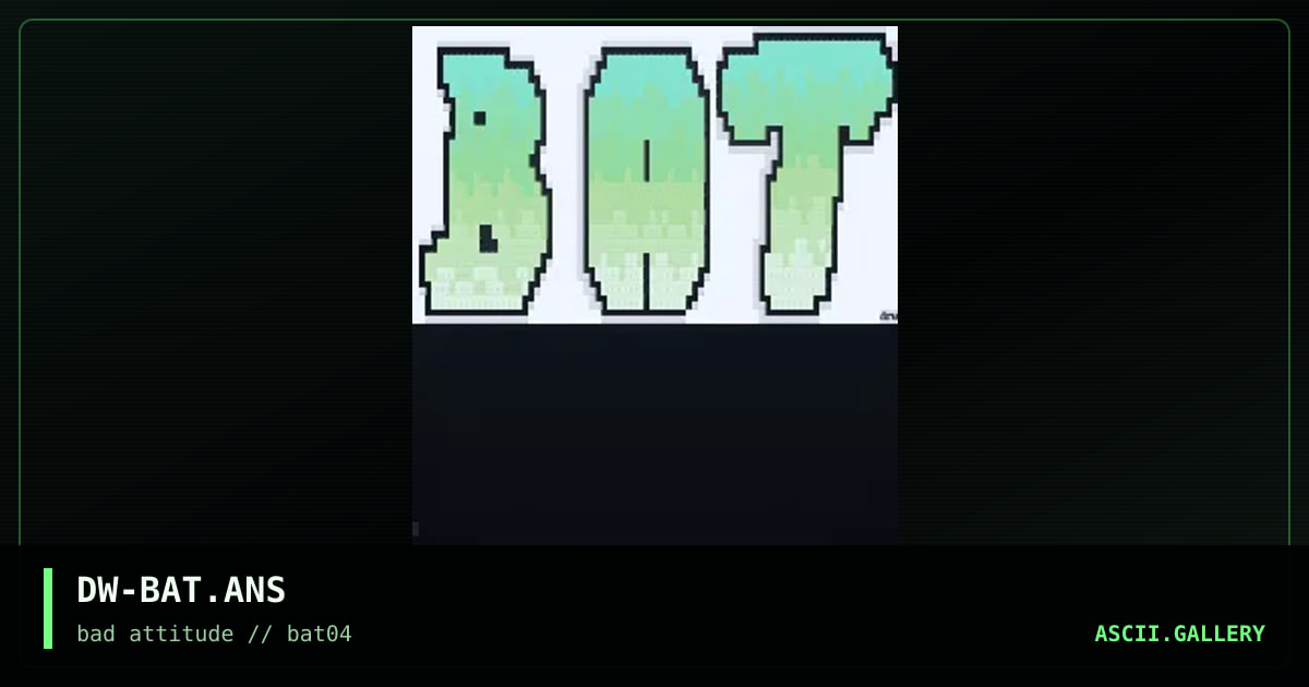 ugly bat logo, by darkwing, 1997