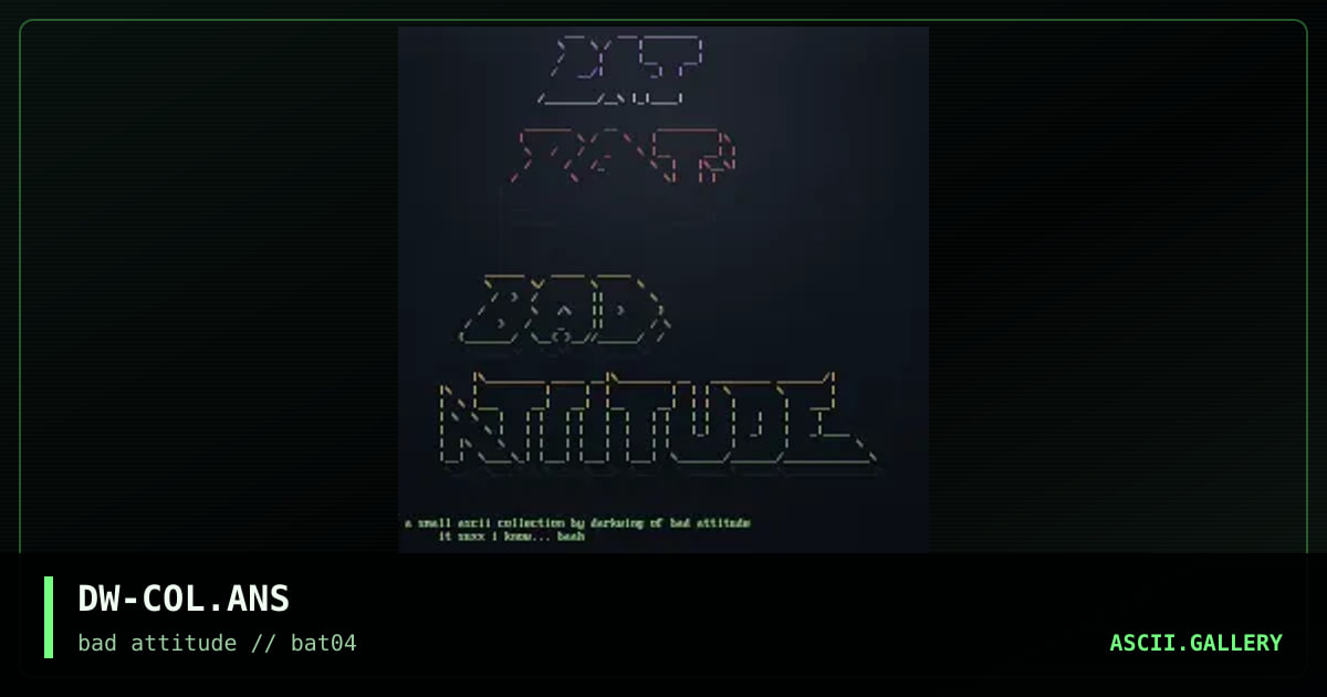 ascii collection, by darkwing, 1997