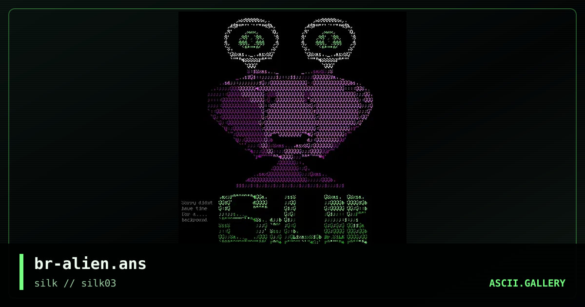 br-alien.ans, by blackrain, 1997