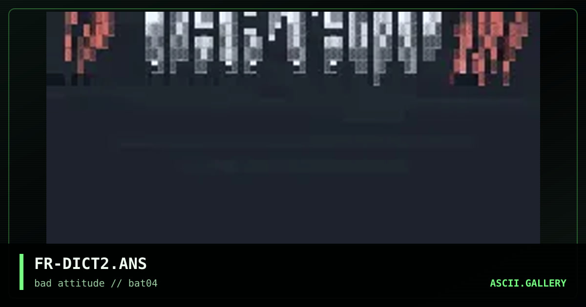 FR-DICT2.ANS, by freezer, 1997