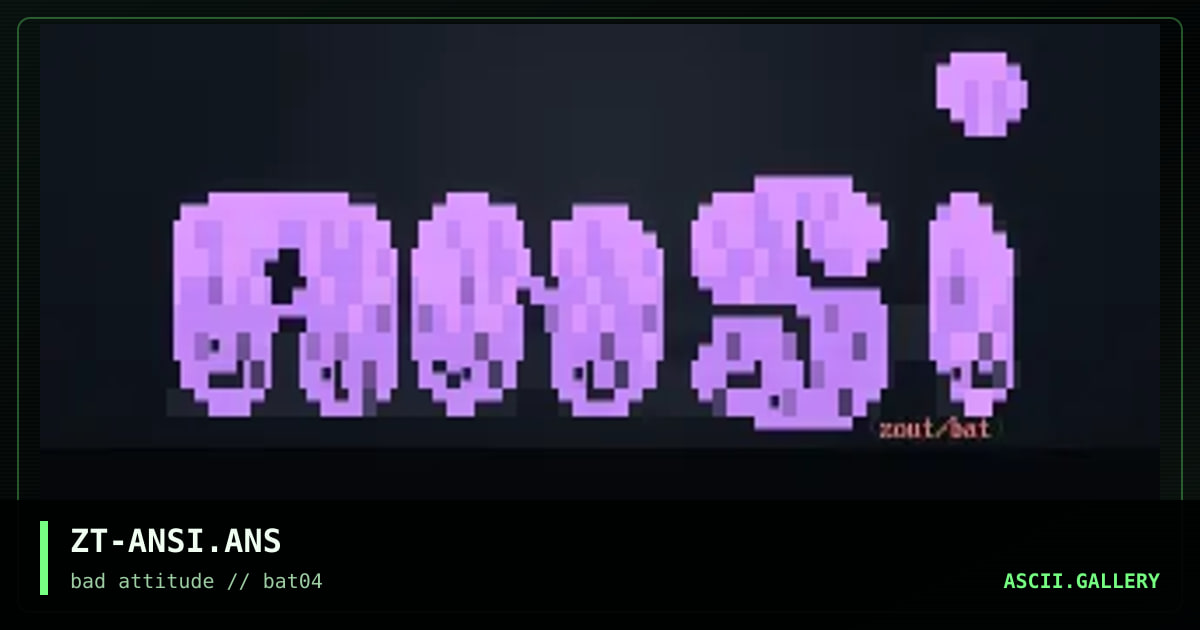 ansi logo!, by zout, 1997