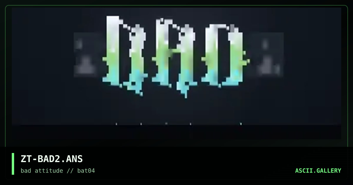 Bad Attitude logo!, by zout, 1997