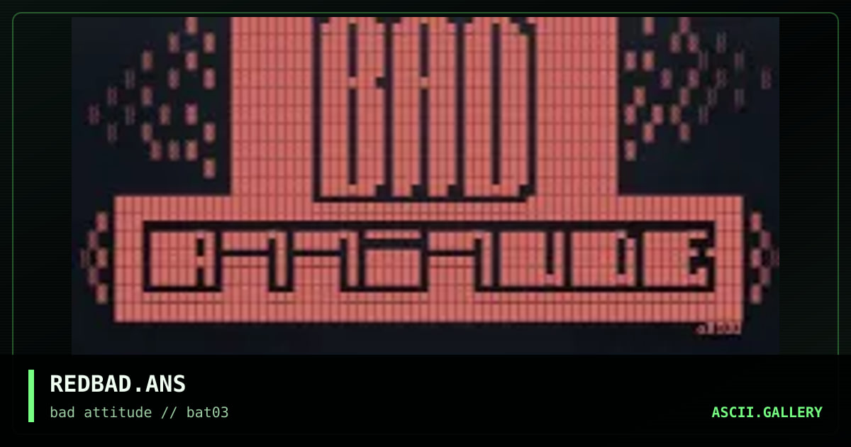 REDBAD.ANS, by artoo, 1996