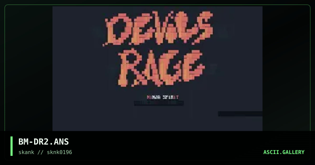 Devil's Rage, by blazemore, 1996