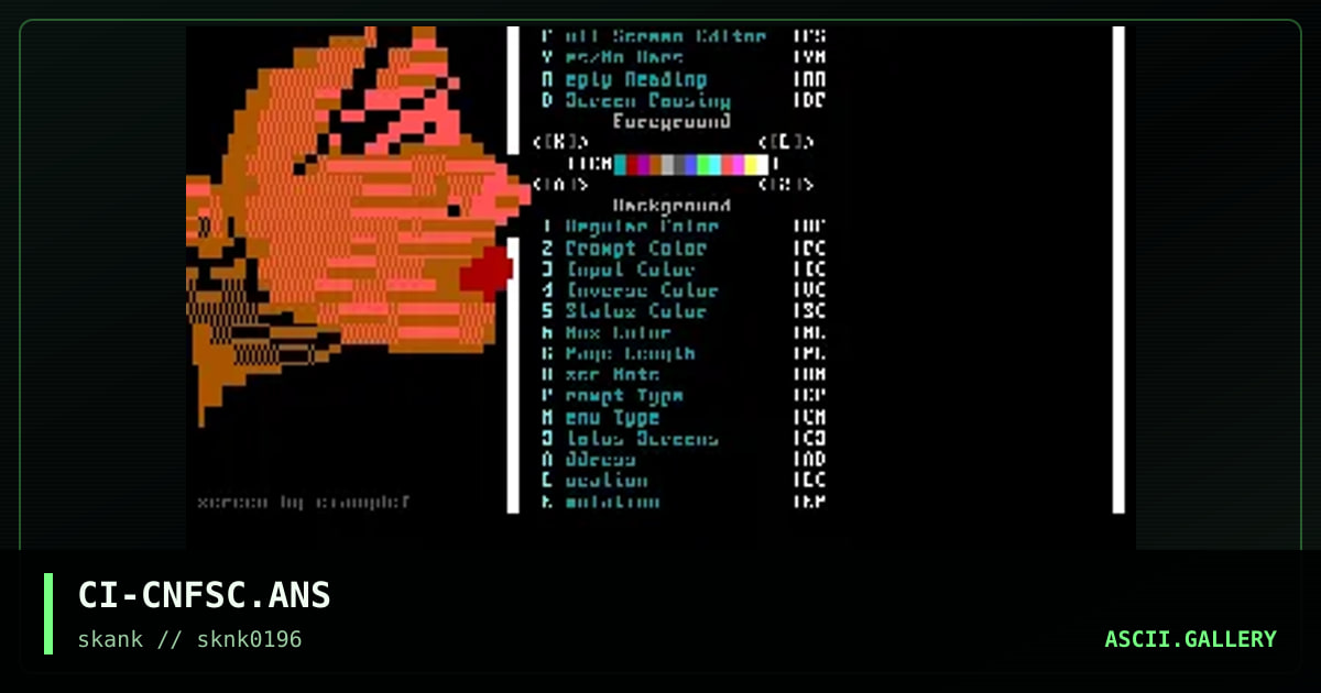 Configure Screen, by cianyde, 1996