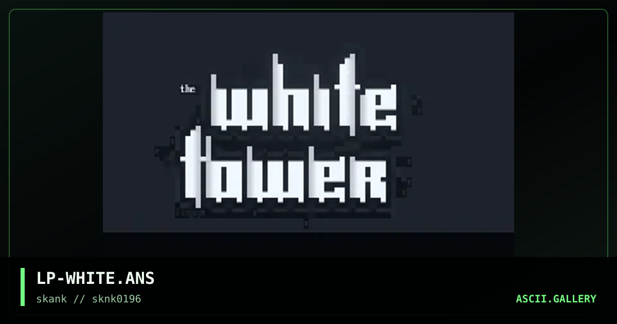 The White Tower, by limpy, 1996