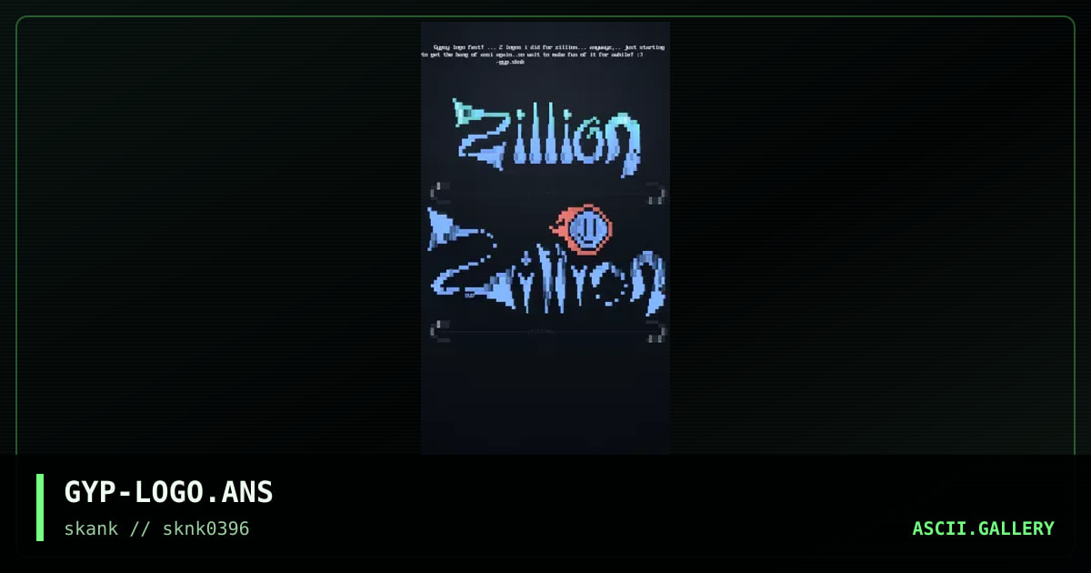 Zillion Logos, by gypsy 713, 1996