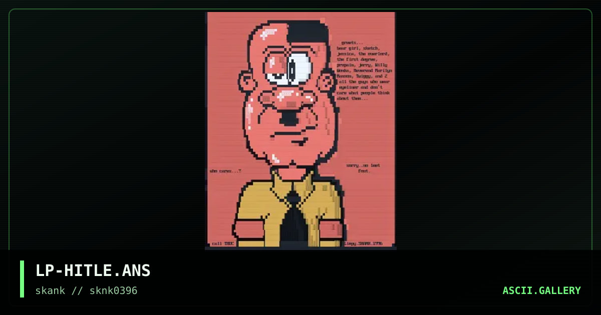 Adolf Hitler, by limpy, 1996