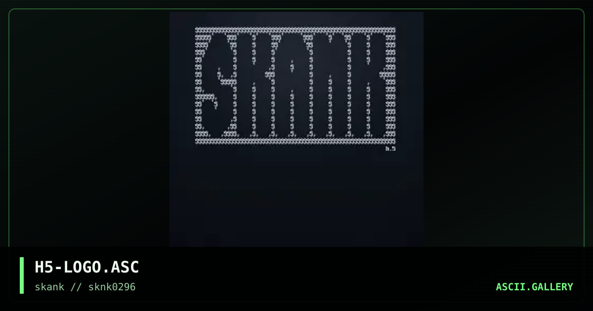 Skank Logo, by halo 5, 1996