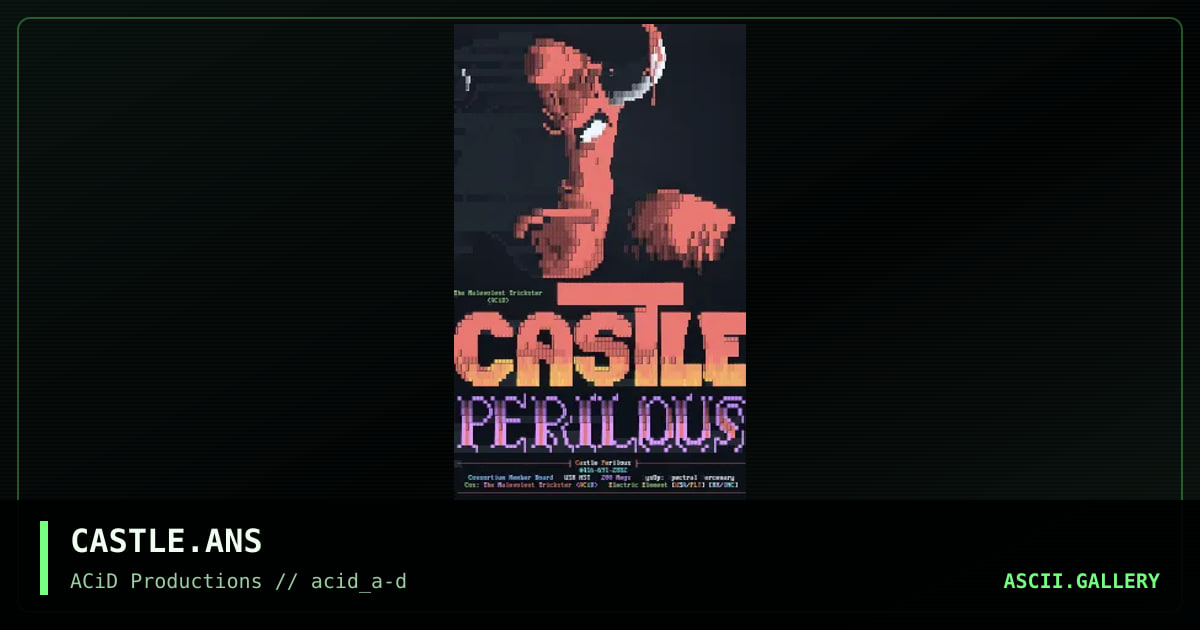 CASTLE.ANS, by the malevolent trickster, 1990