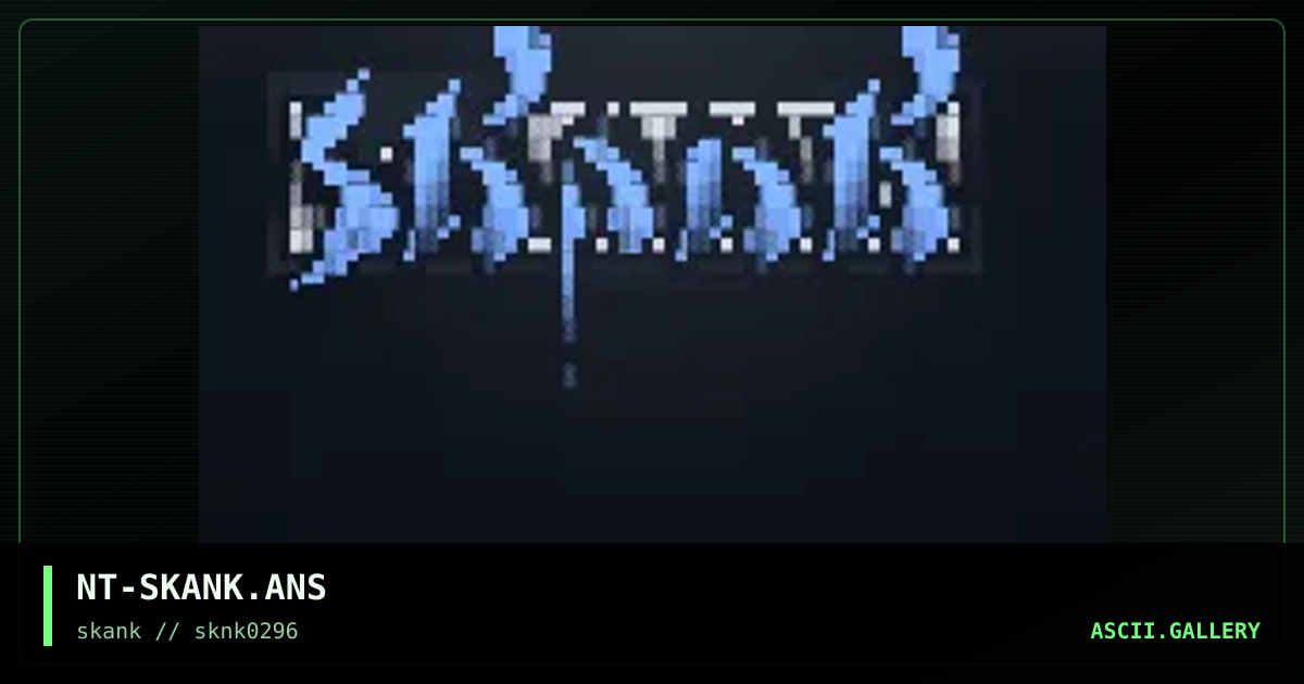 SKANK Logo, by nightrain, 1996