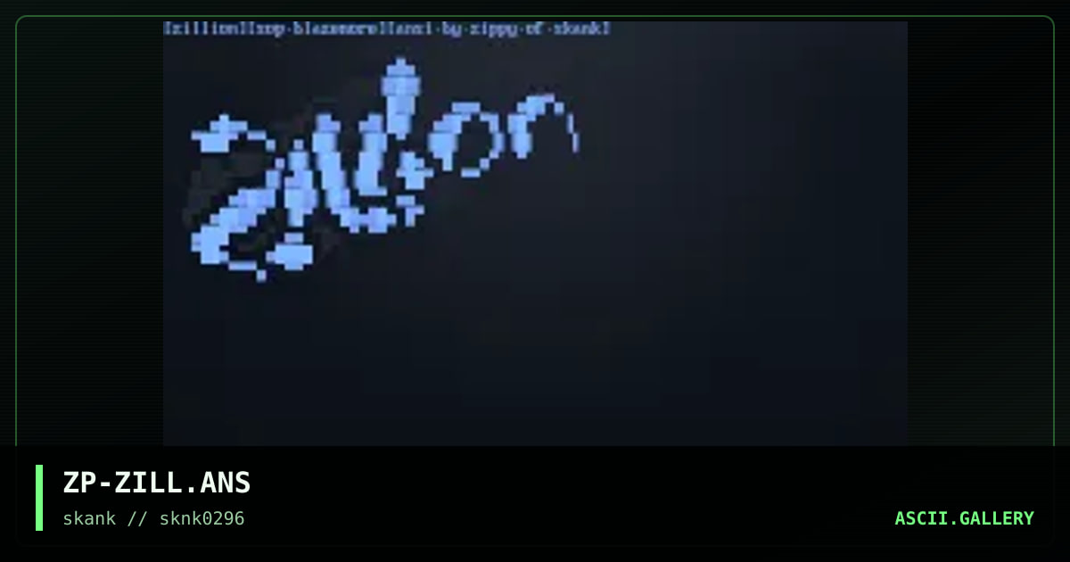 Zillion, by zippy, 1996