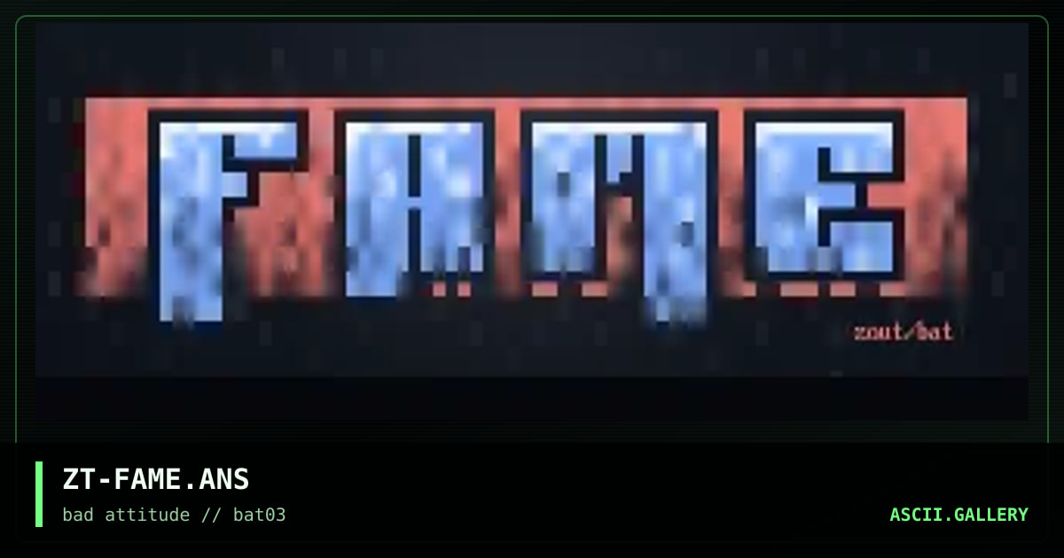fame, by zout, 1996