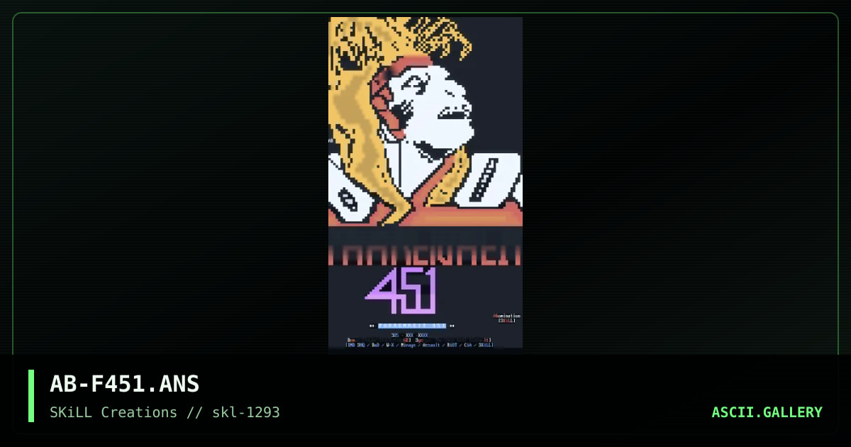 AB-F451.ANS, by abomination, 1993