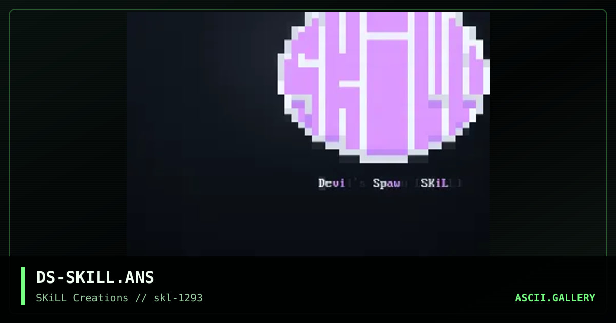 DS-SKILL.ANS, by devils spawn, 1993