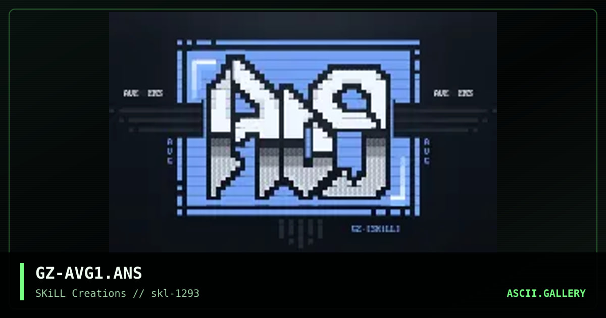 GZ-AVG1.ANS, by ground zero, 1993
