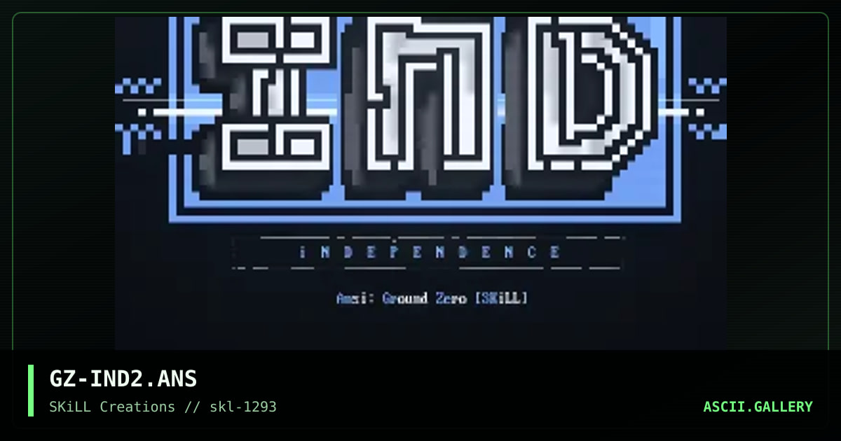 GZ-IND2.ANS, by ground zero, 1993