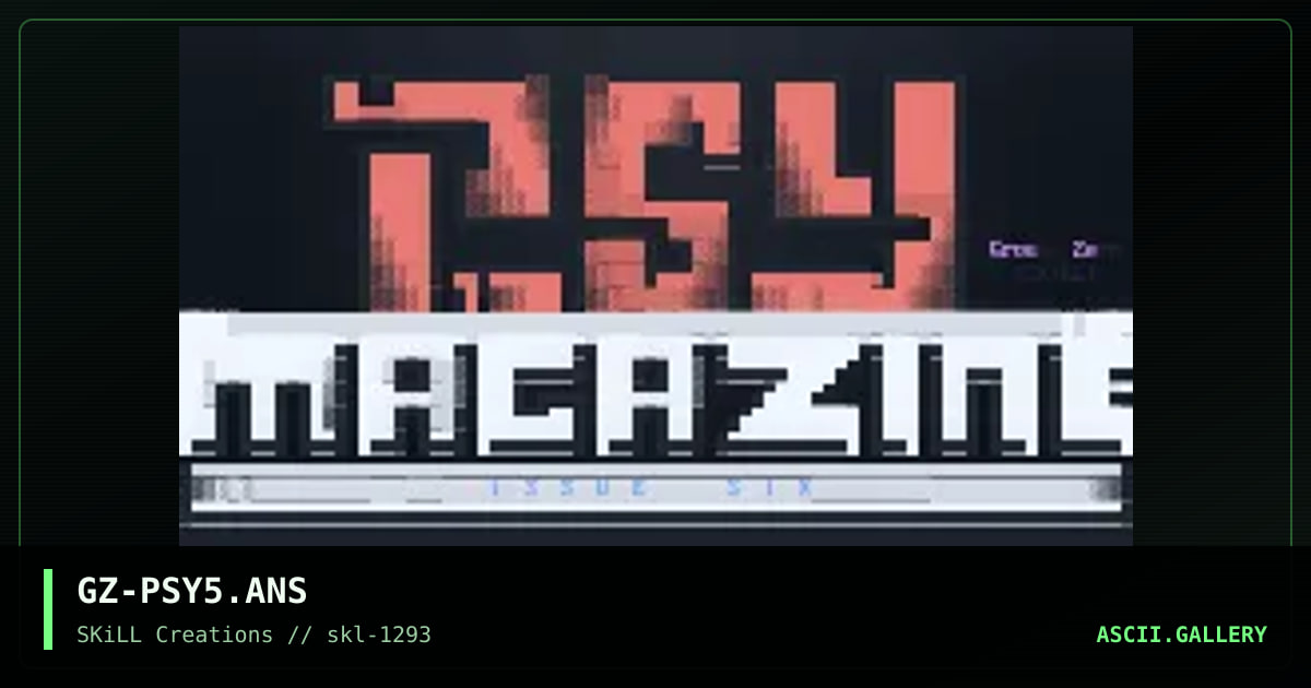 GZ-PSY5.ANS, by ground zero, 1993
