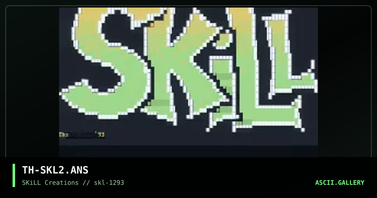 TH-SKL2.ANS, by thor, 1993