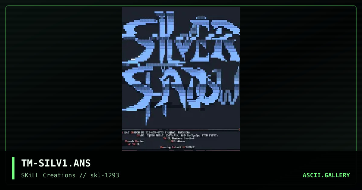 TM-SILV1.ANS, by thrash master, 1993