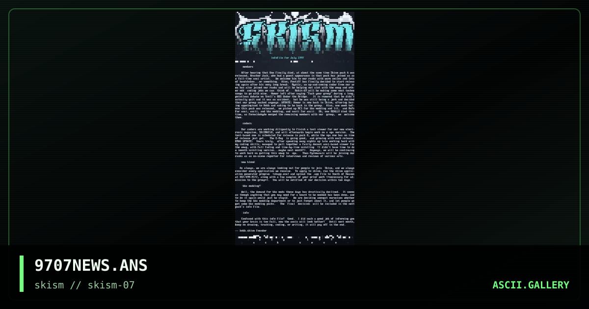 Info File for July 1997, by untagged, 1997